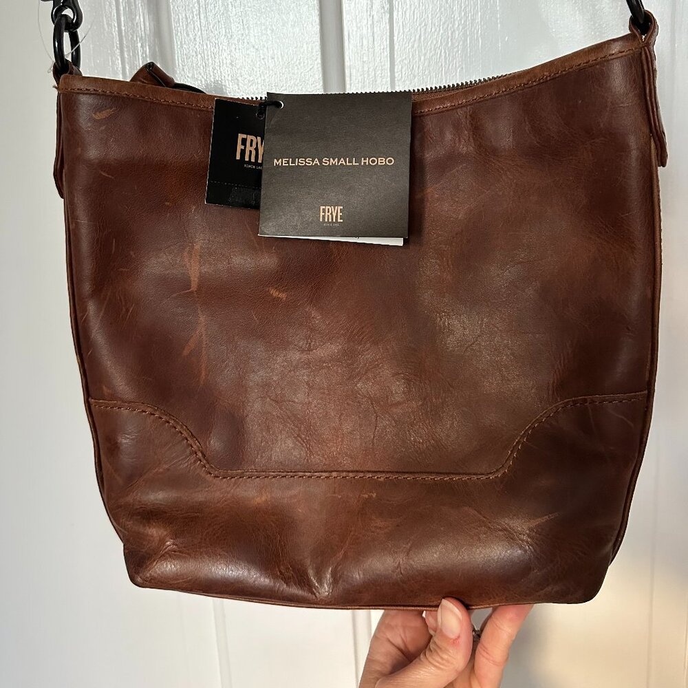 Frye Leather Melissa Small HOBO Bag, Cognac, NEW w/ tags, DB0251